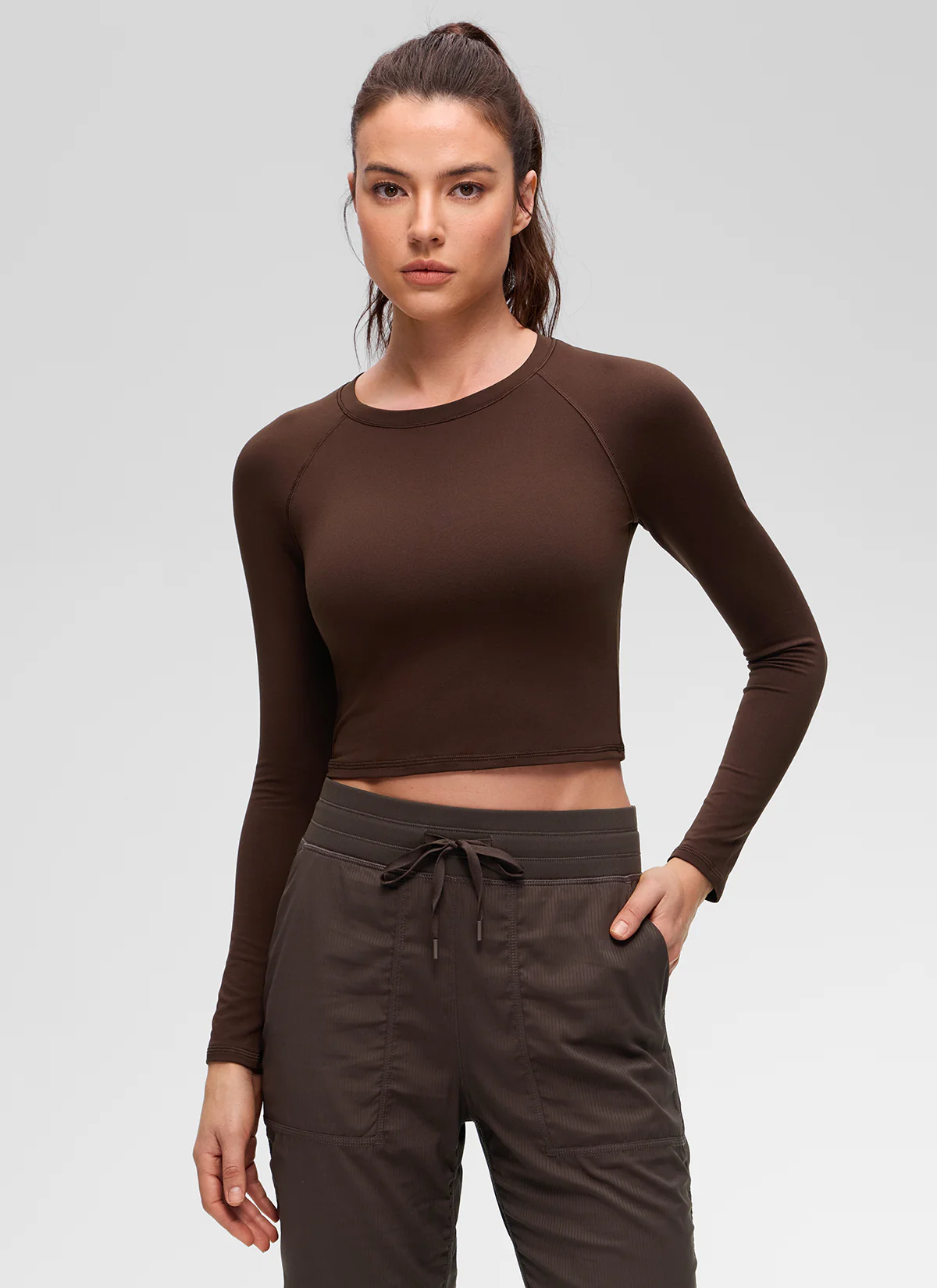 Brushed Feeling Crew Neck Raglan Long Sleeve - Image 9