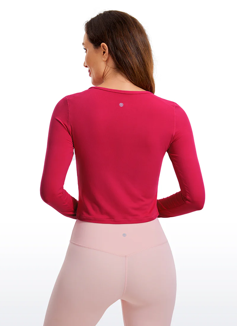 Brushed Thumbhole Cropped Long Sleeve - Image 14