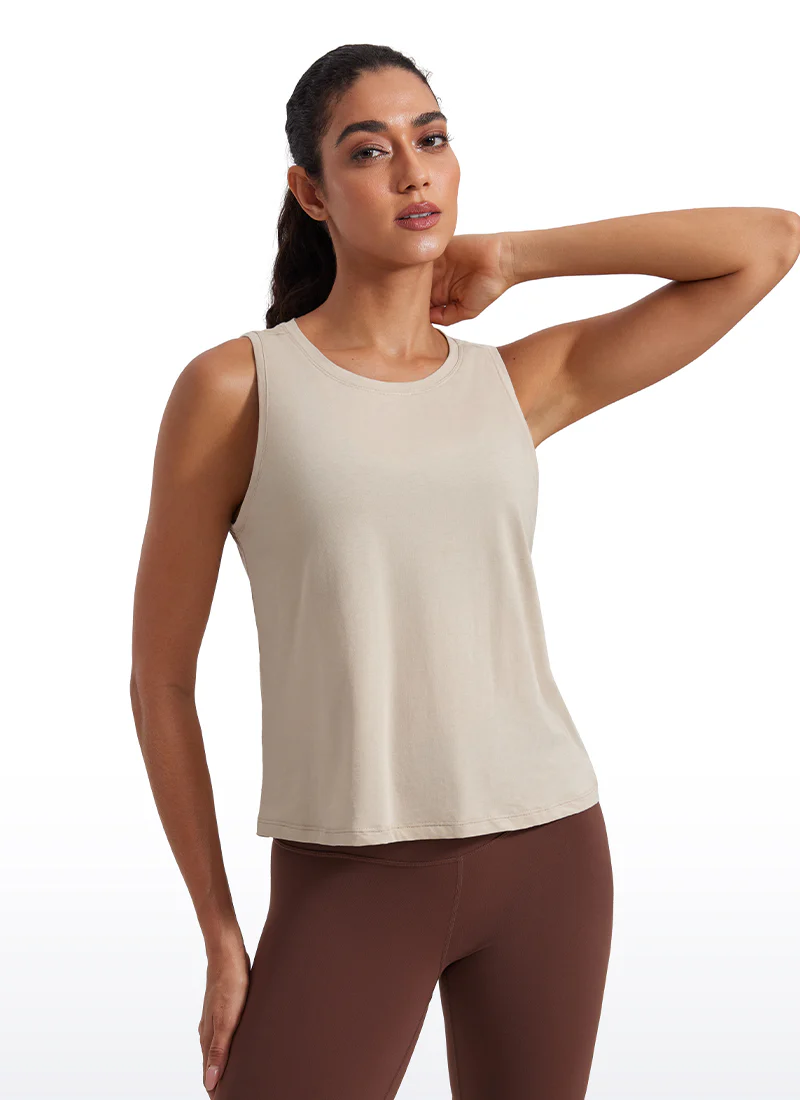 Pima Cotton Crop Round Neck Tank - Image 14