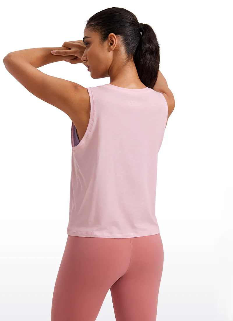 Pima Cotton Crop Round Neck Tank - Image 19