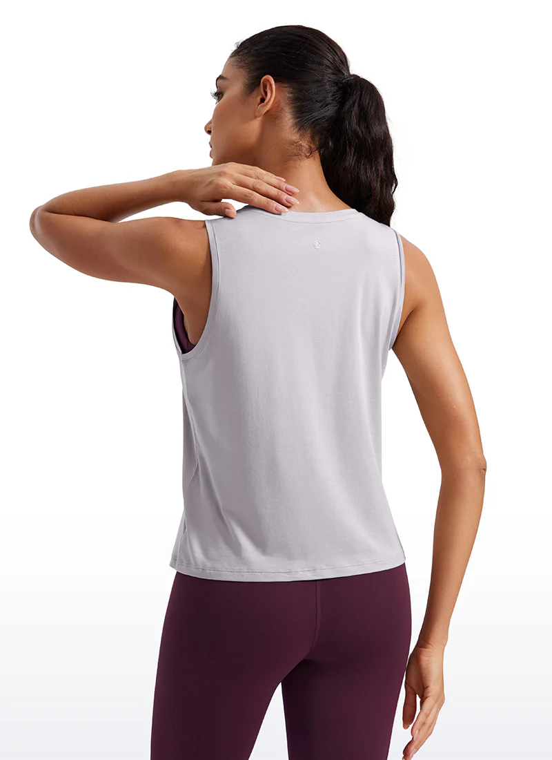 Pima Cotton Crop Round Neck Tank - Image 2