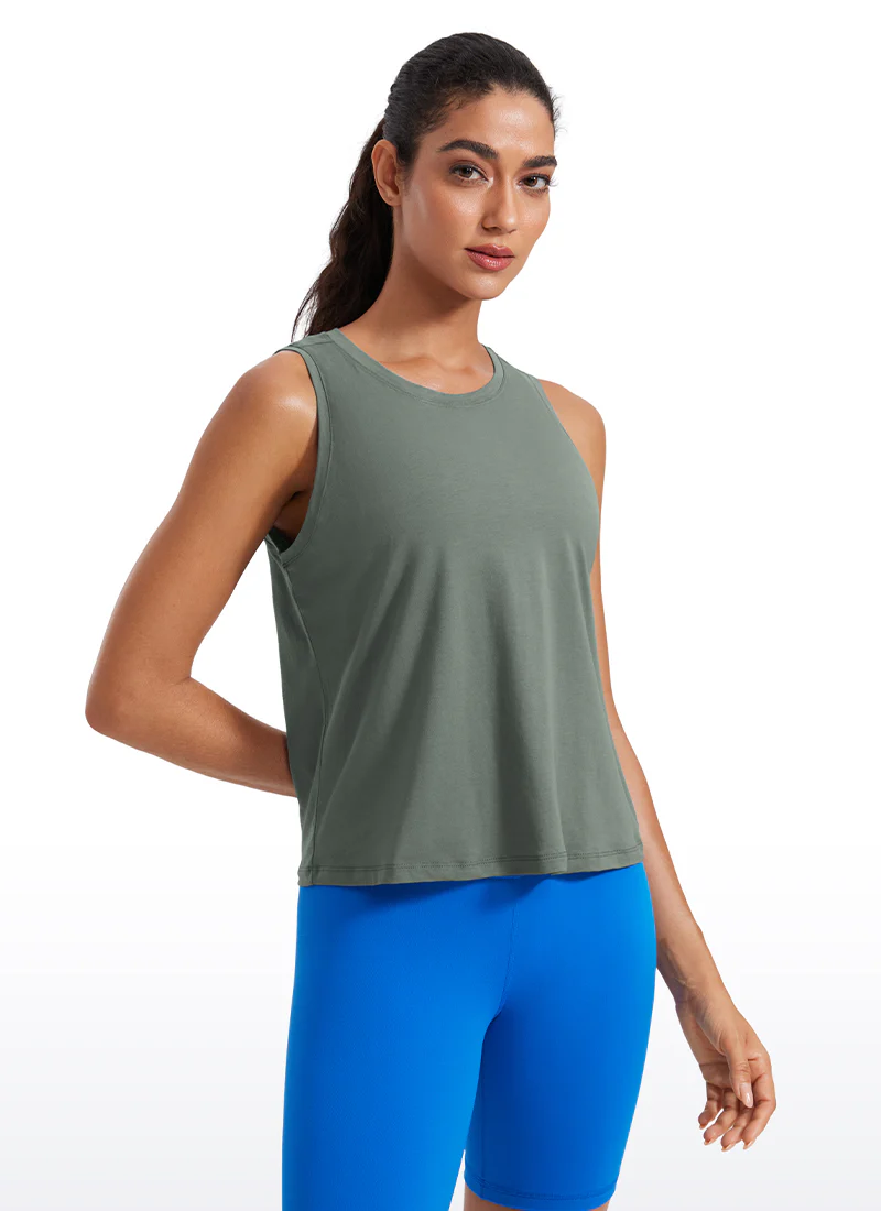 Pima Cotton Crop Round Neck Tank - Image 22