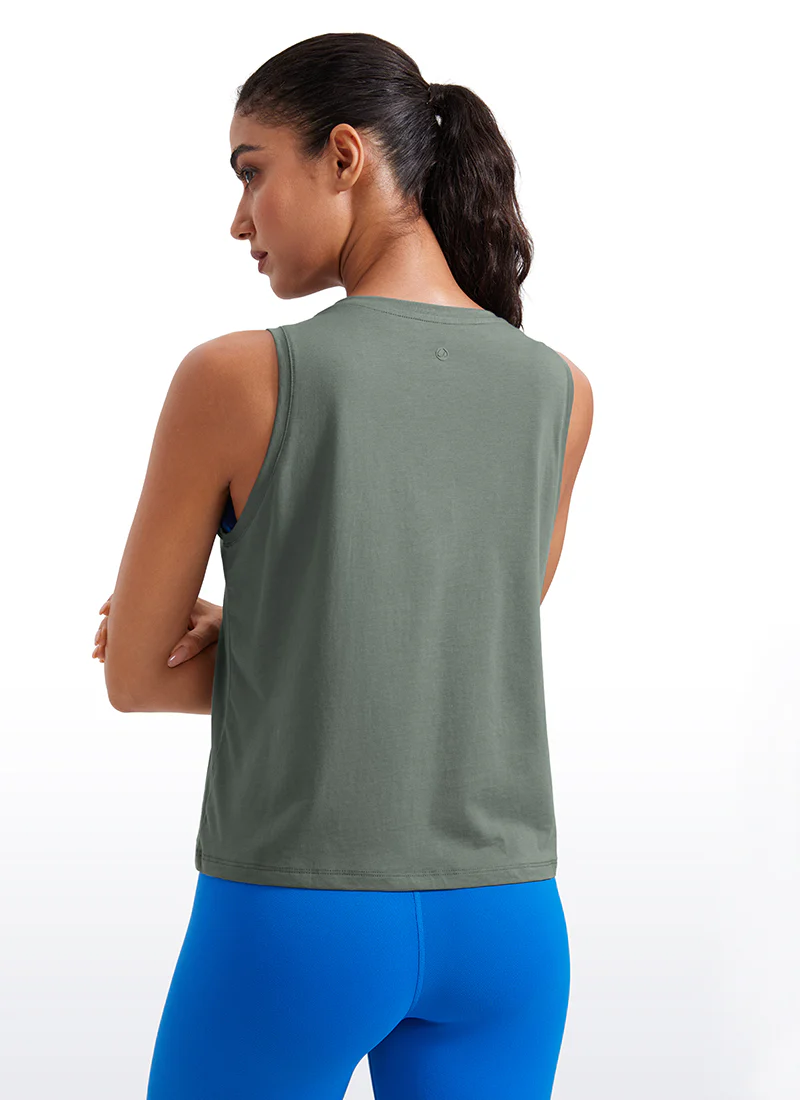 Pima Cotton Crop Round Neck Tank - Image 23
