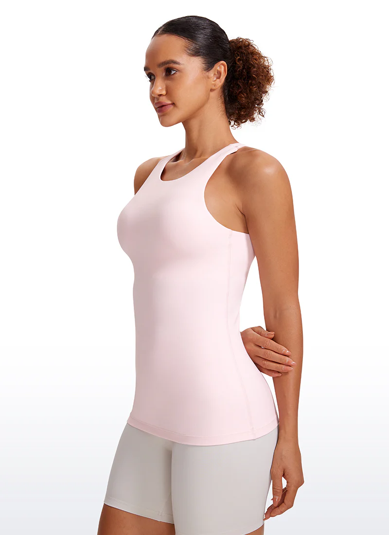 Butterluxe Hip Length Built-in Bra Tanks High Neck - Image 8