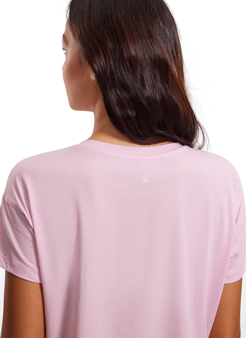 Pima Cotton Crew Neck Cropped Short Sleeve - Image 22