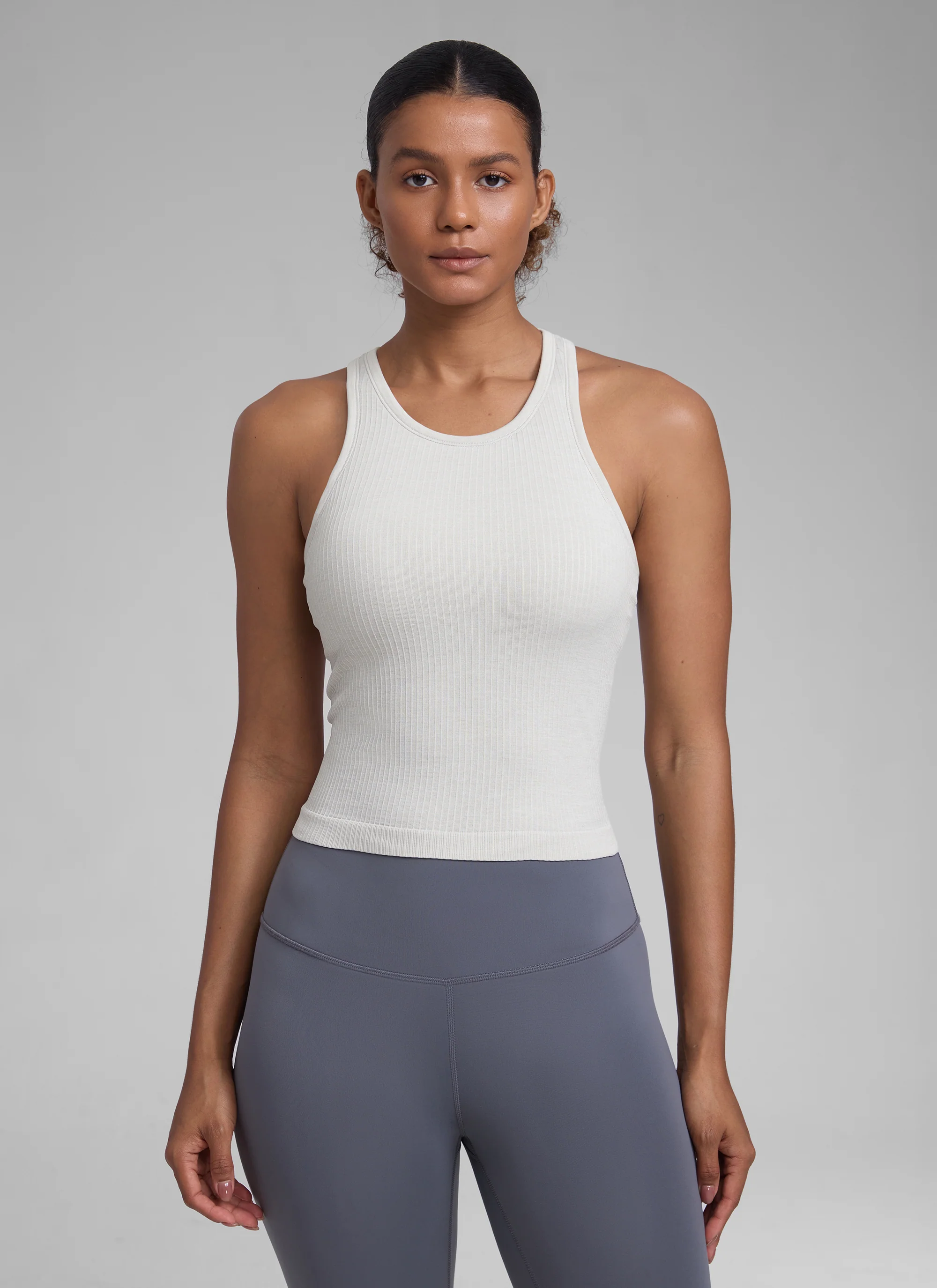 Seamless Racerback Hip Length Tank - Image 34
