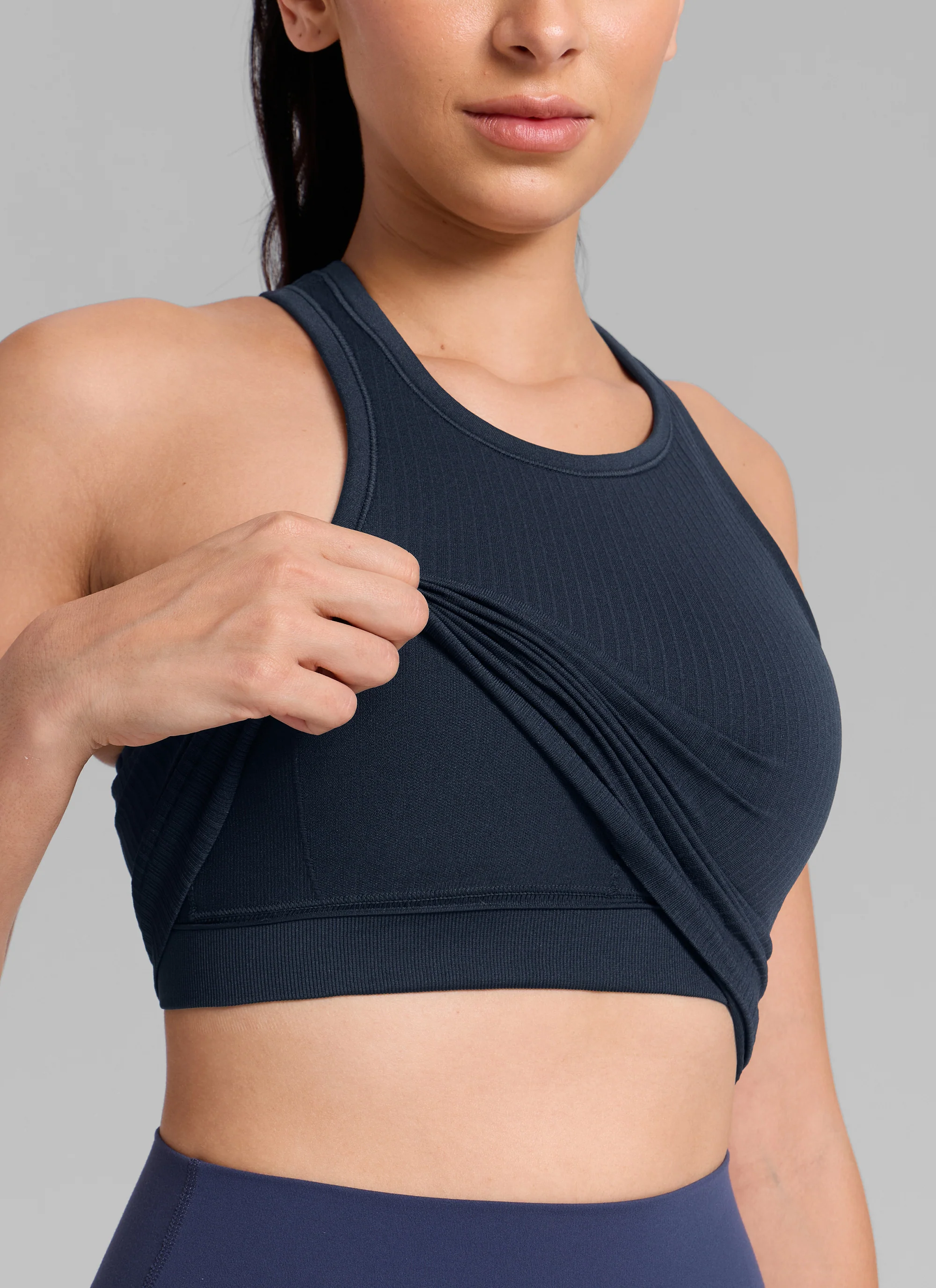 Seamless Ribbed Racerback Crop Tank - Image 39