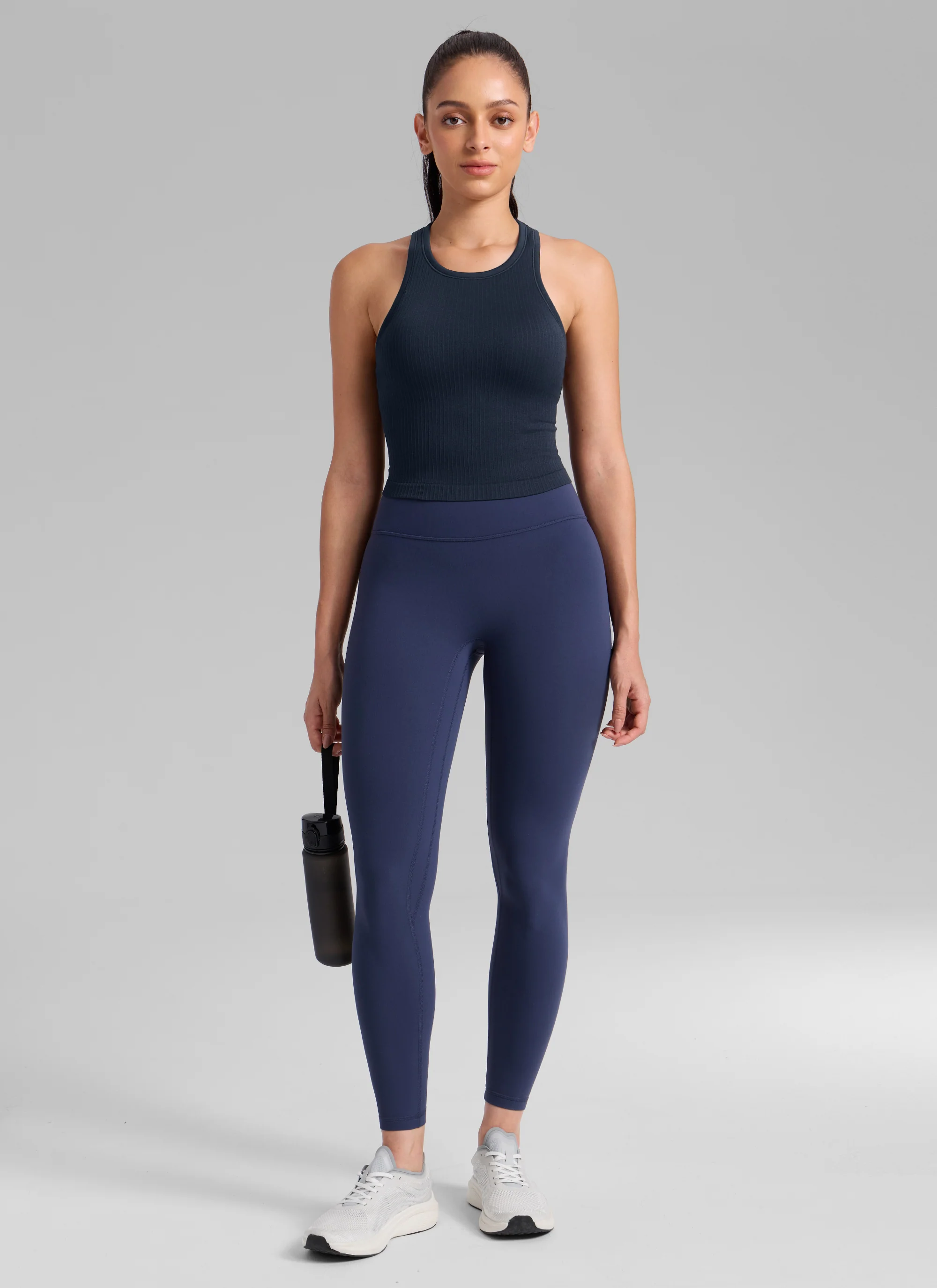 Seamless Ribbed Racerback Crop Tank - Image 42