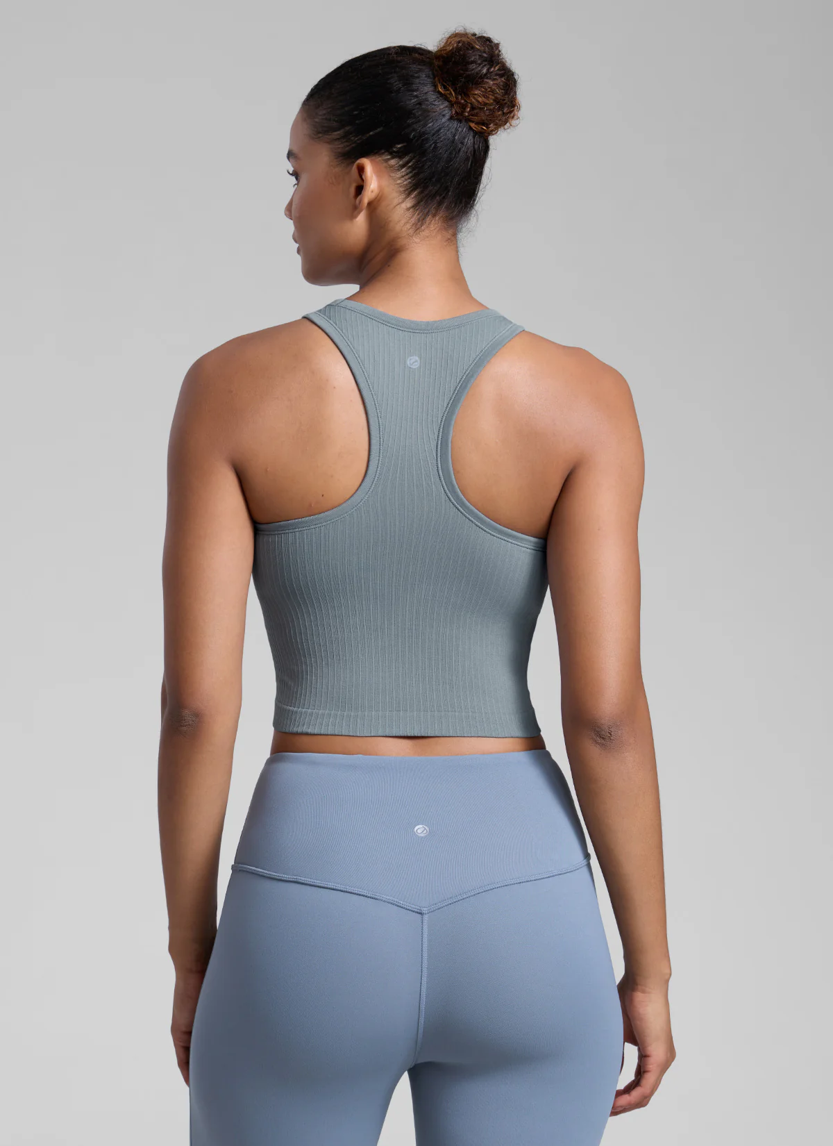 Seamless Ribbed Racerback Crop Tank - Image 49