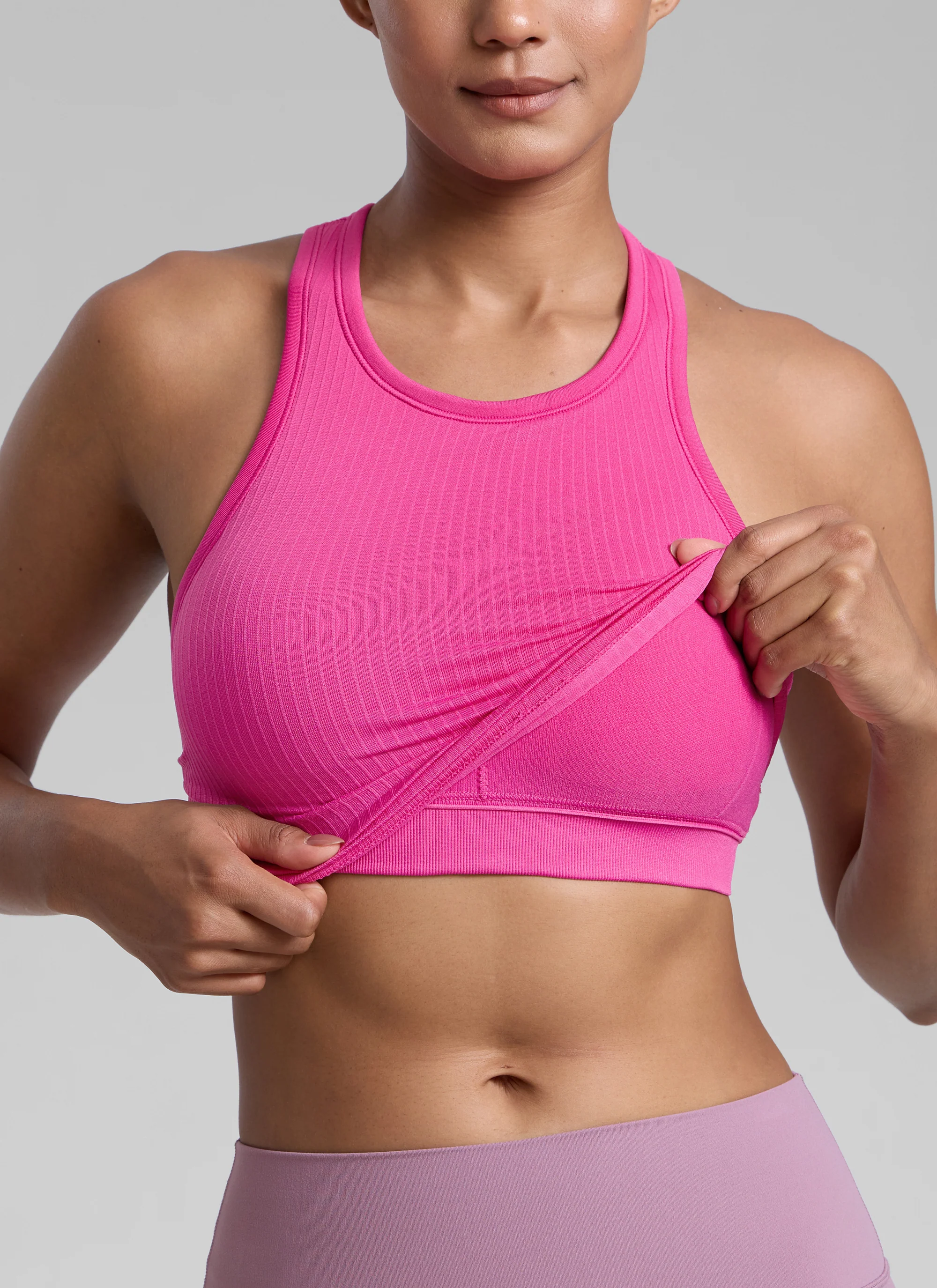 Seamless Ribbed Racerback Crop Tank - Image 16