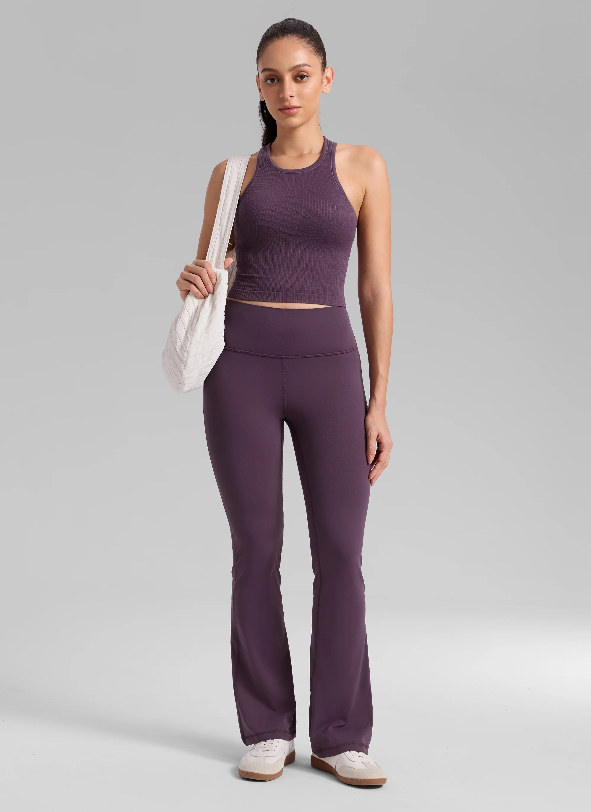 Seamless Ribbed Racerback Crop Tank - Image 30
