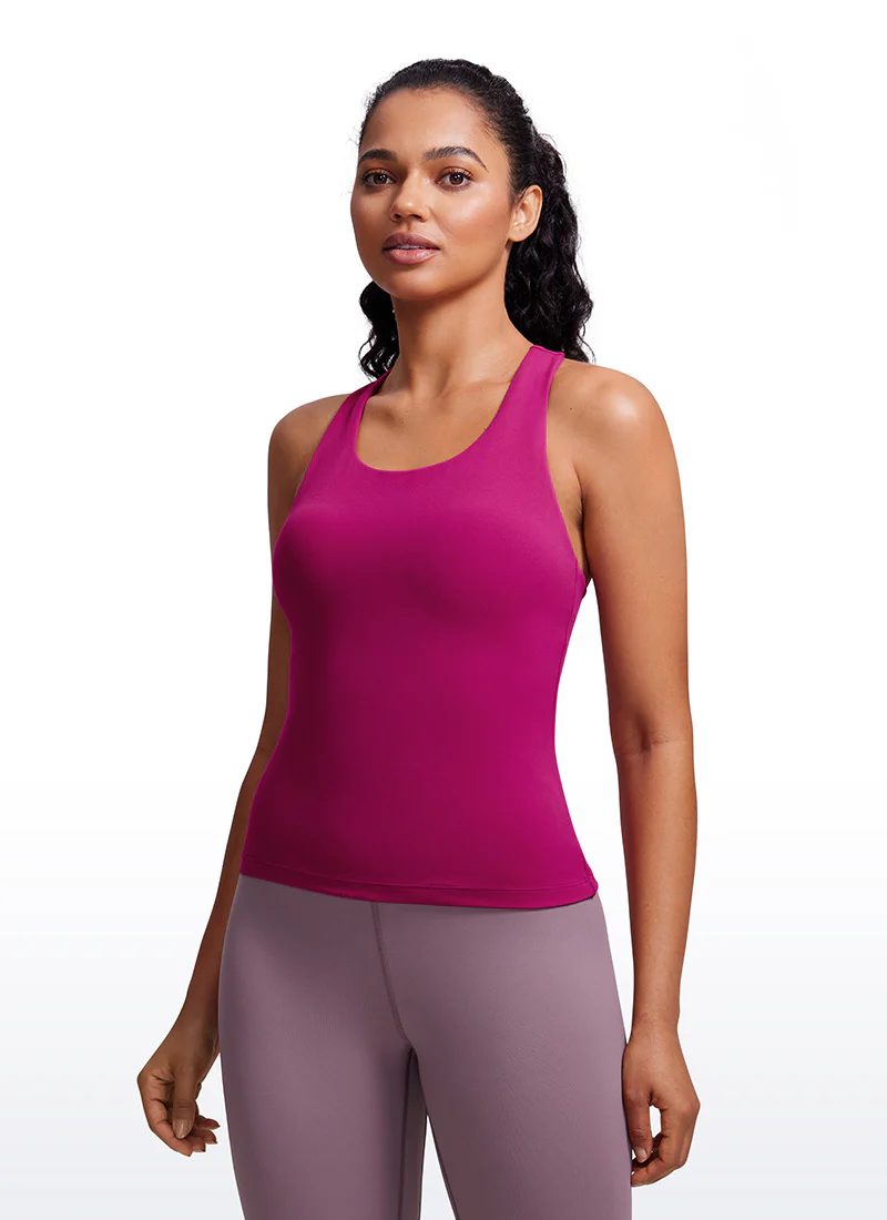 Butterluxe Waist Length Built in Bra Tank - Image 2