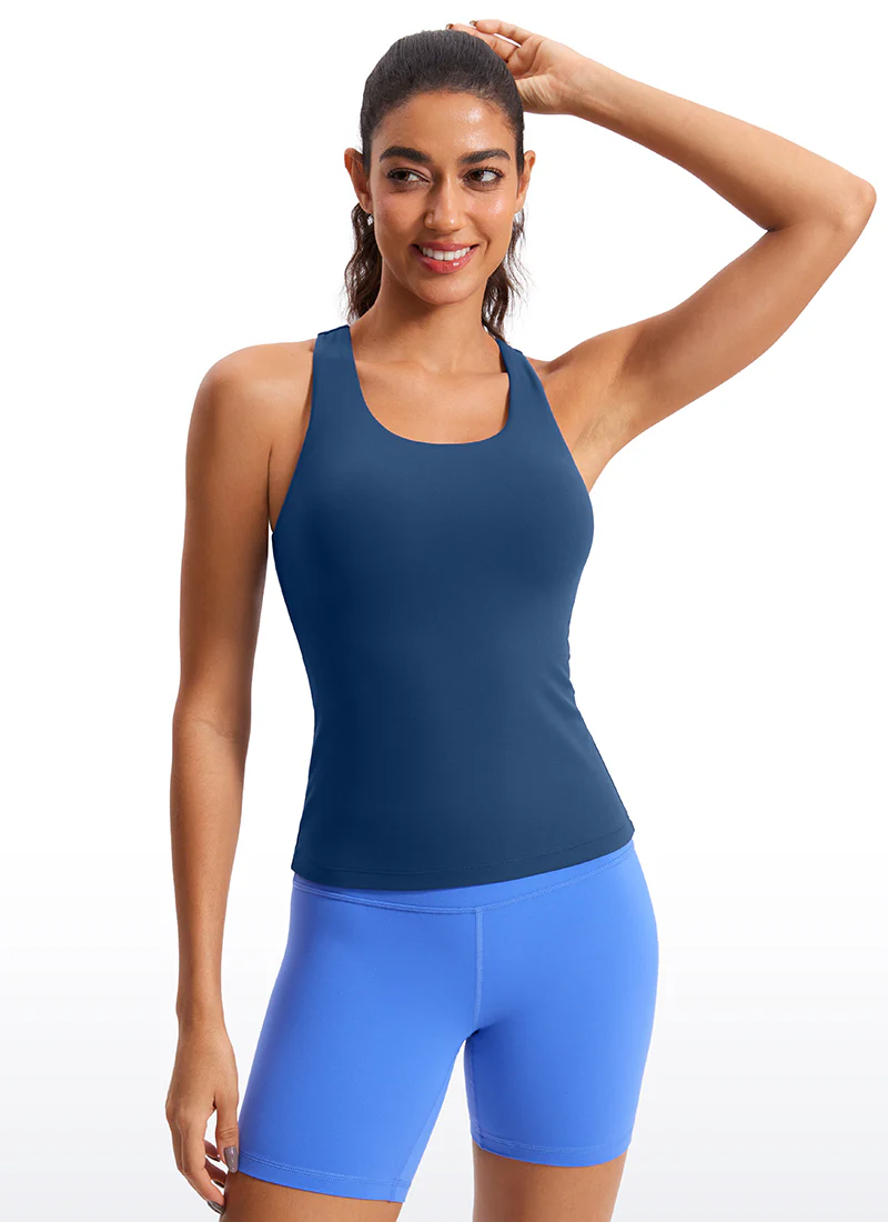 Butterluxe Waist Length Built in Bra Tank