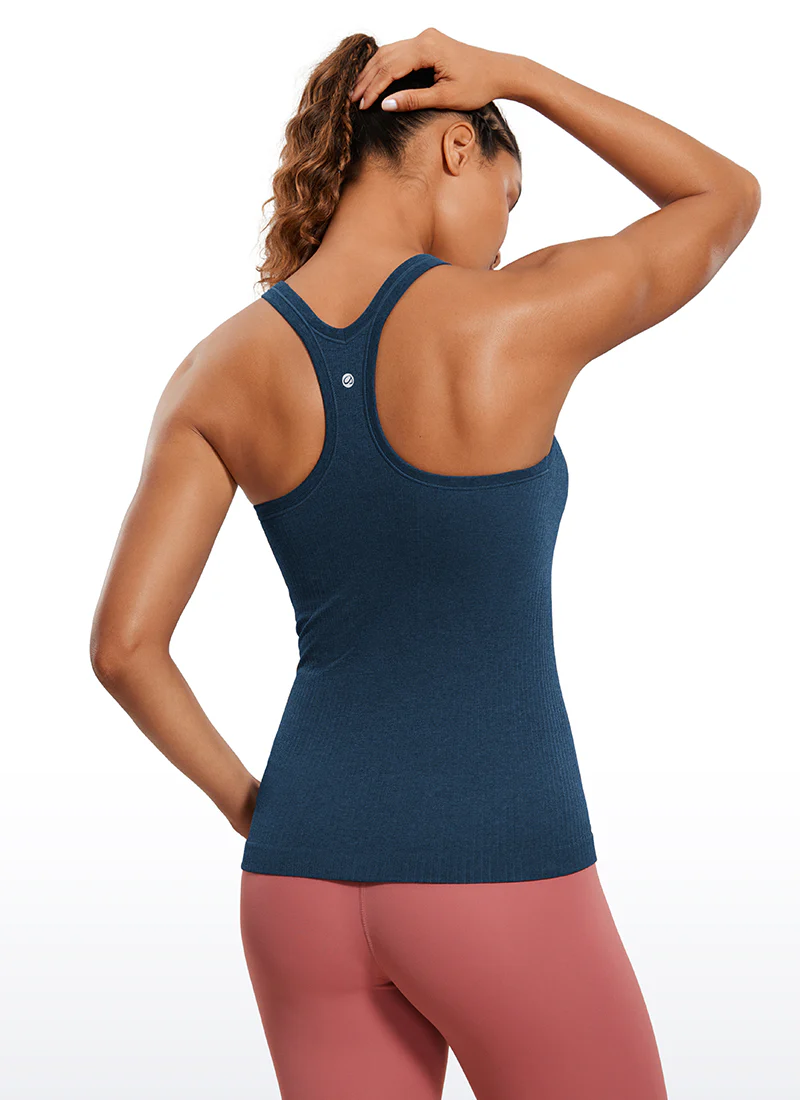 Seamless Racerback Ribbed Hip Length Tank - Image 13