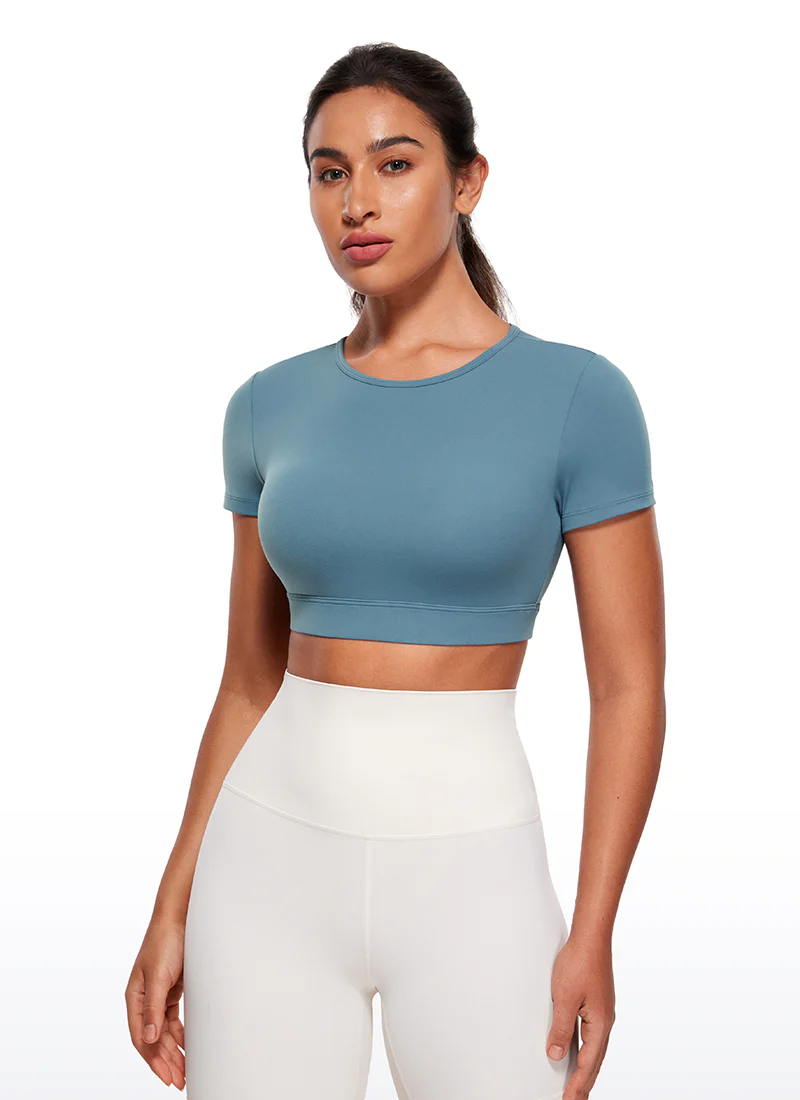Butterluxe Open Back Cropped Short Sleeves - Image 2