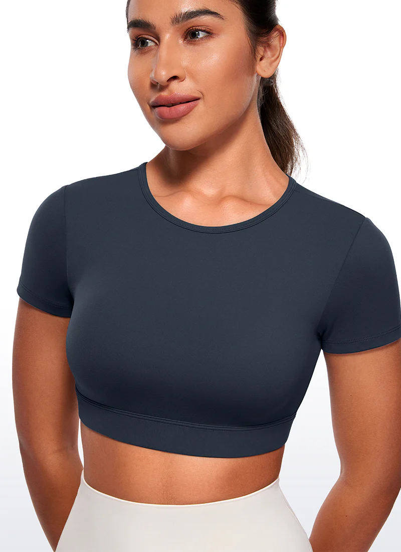Butterluxe Open Back Cropped Short Sleeves - Image 36