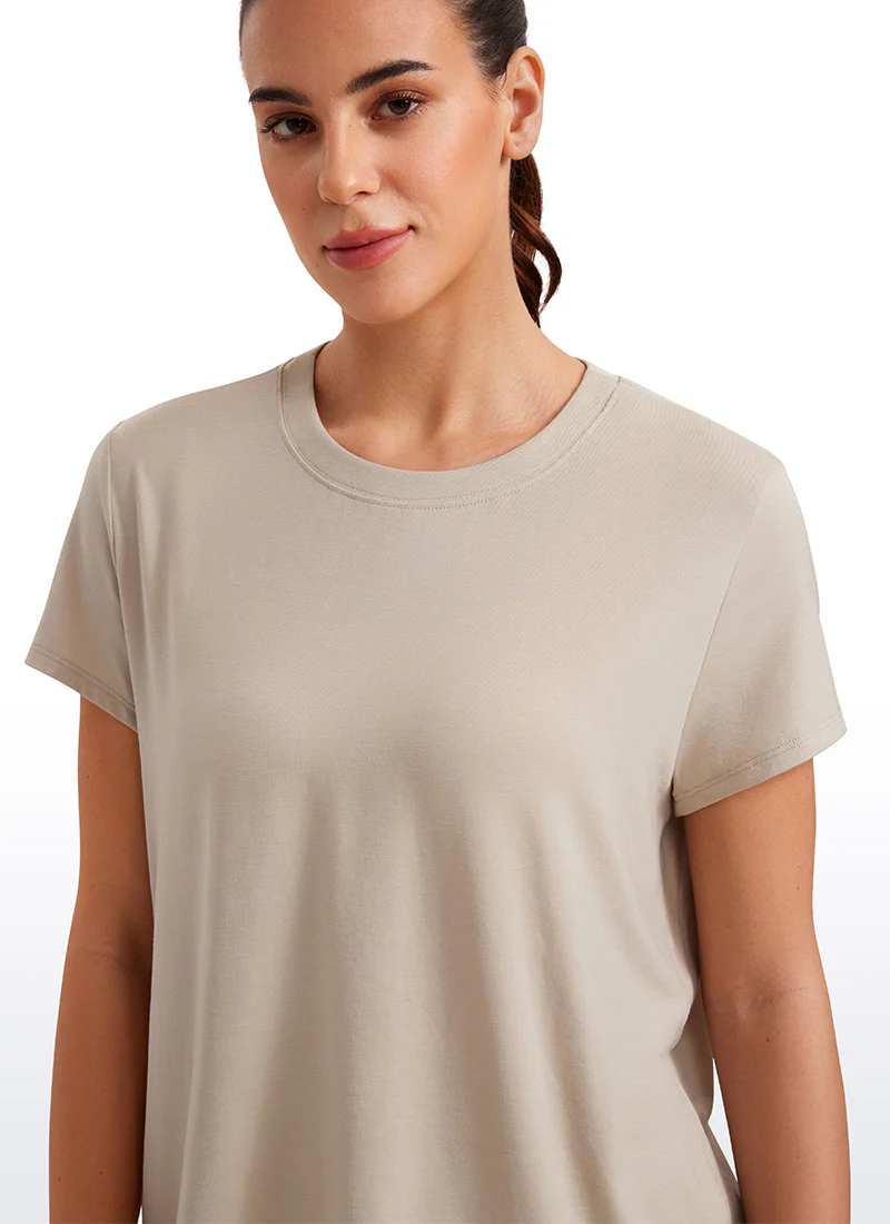 Flowy Yoga Crew Neck Short Sleeve - Image 36