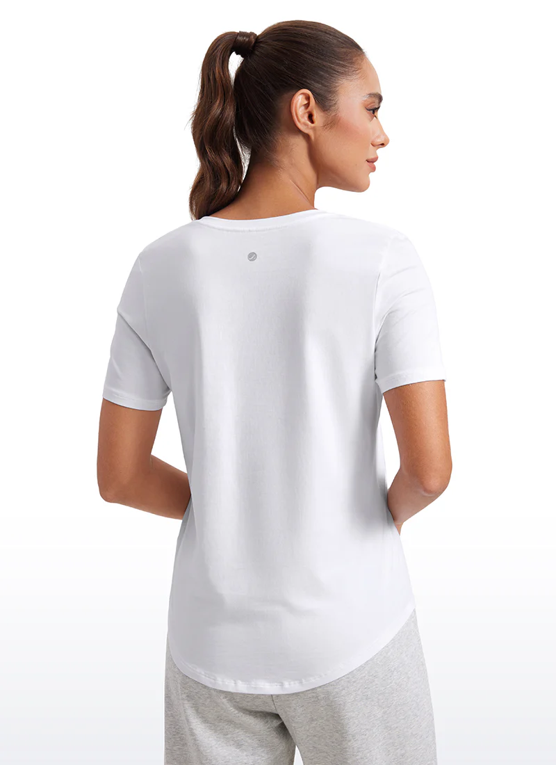 Pima Cotton Pro V Neck Short Sleeve - Image 11