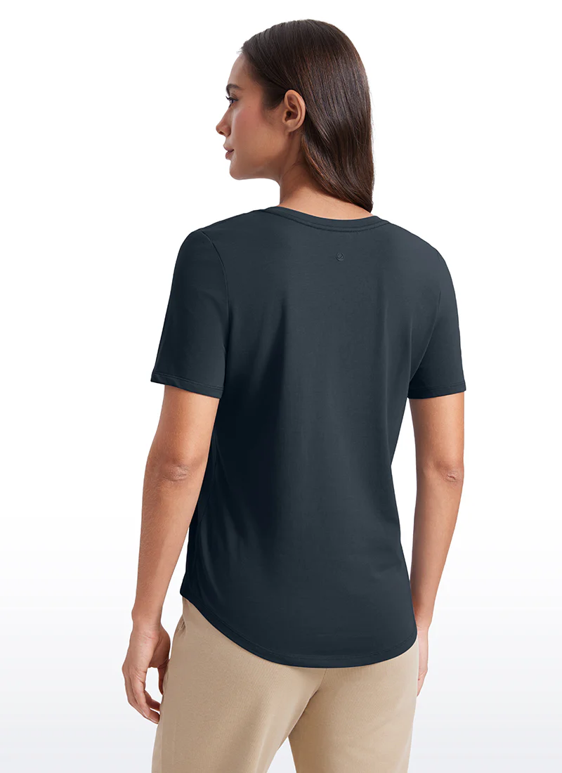 Pima Cotton Pro V Neck Short Sleeve - Image 18
