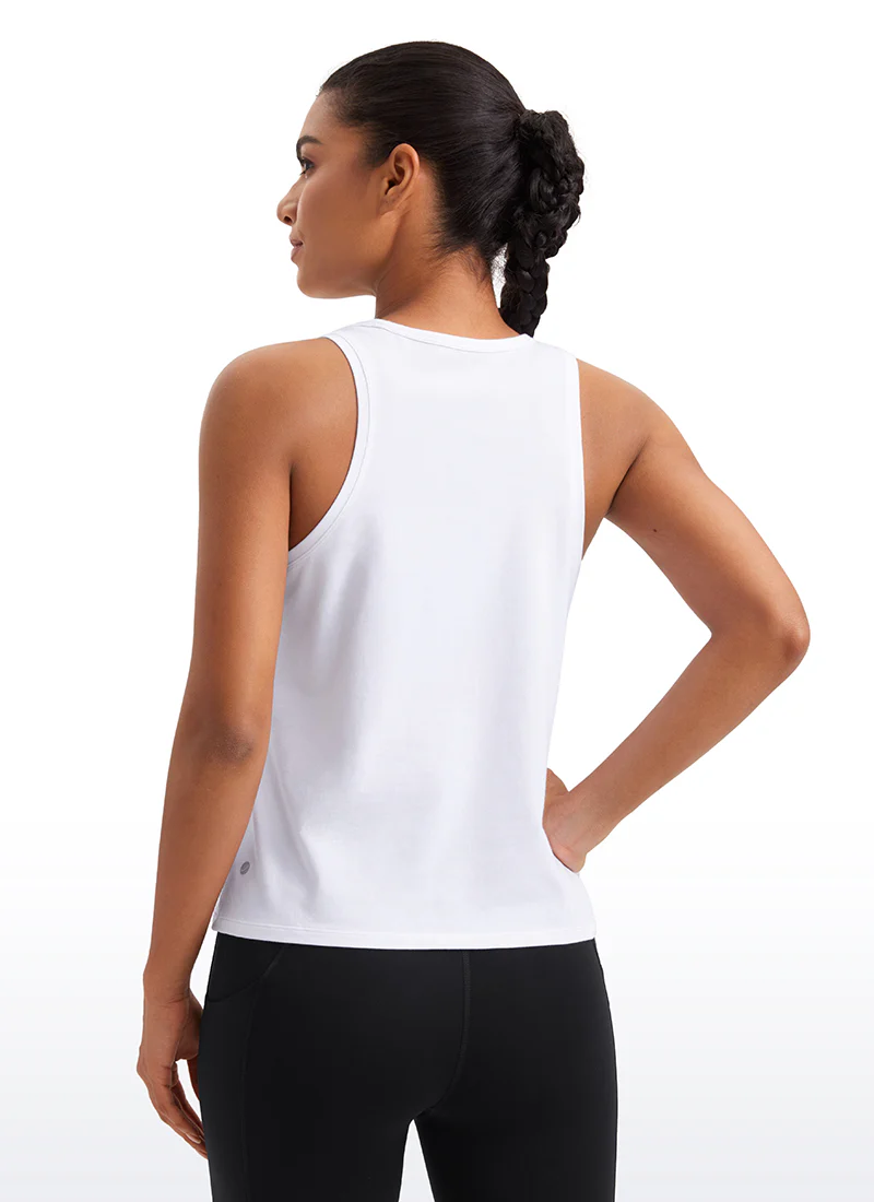 Pima Cotton Sleeveless  Scoop Neck Tank - Image 10