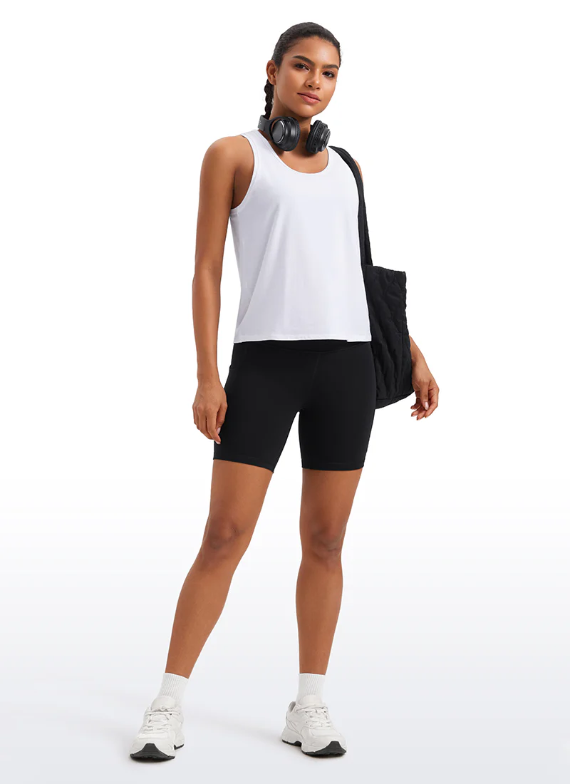 Pima Cotton Sleeveless  Scoop Neck Tank - Image 11