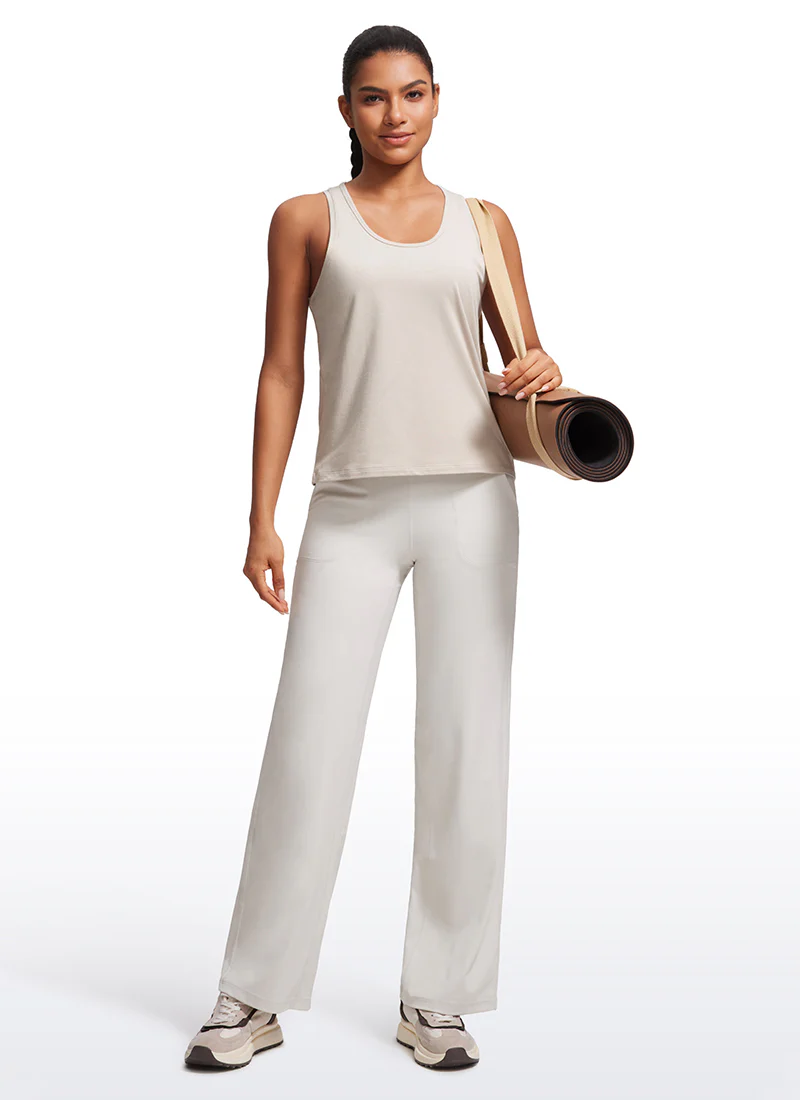 Pima Cotton Sleeveless  Scoop Neck Tank - Image 15