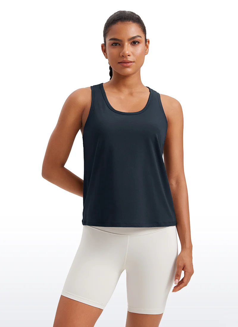 Pima Cotton Sleeveless  Scoop Neck Tank - Image 17