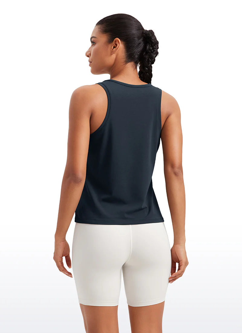 Pima Cotton Sleeveless  Scoop Neck Tank - Image 18
