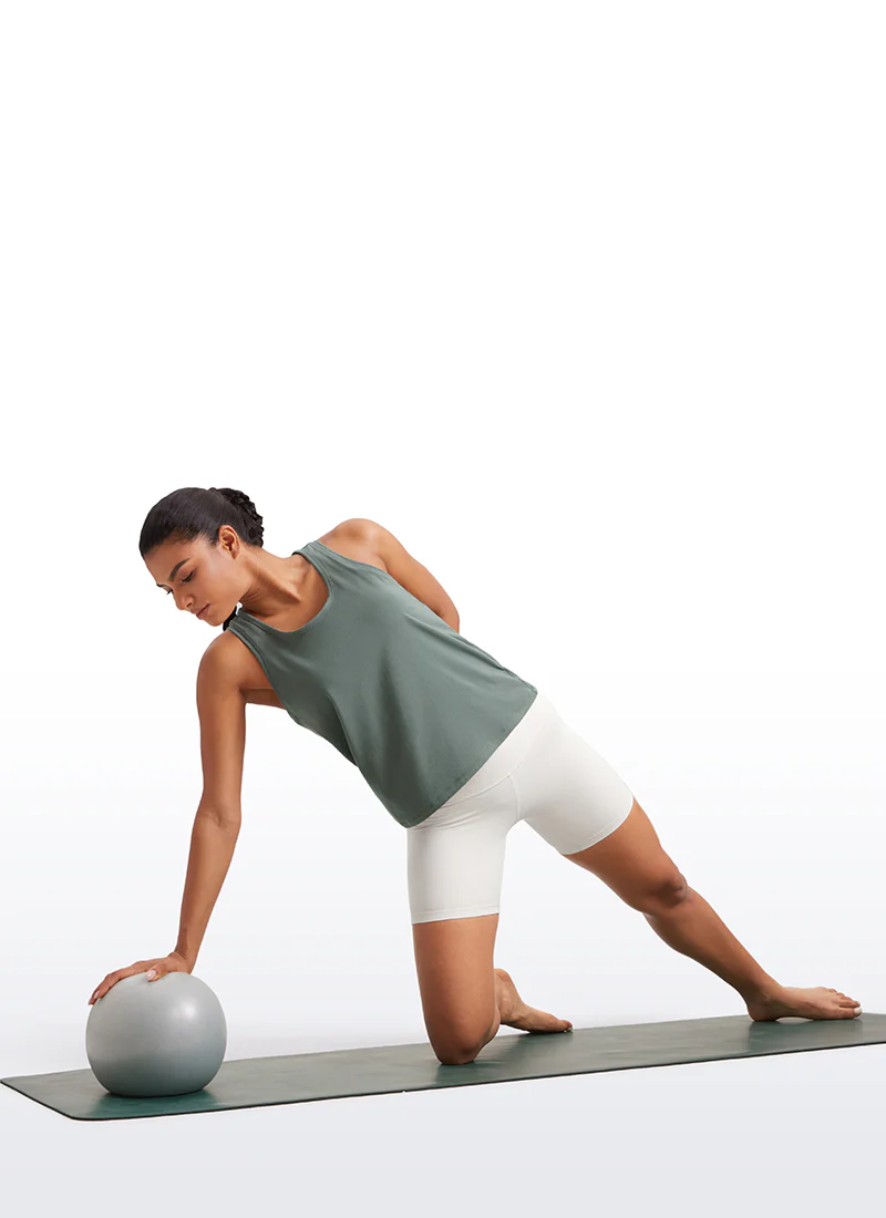 Pima Cotton Sleeveless  Scoop Neck Tank - Image 23