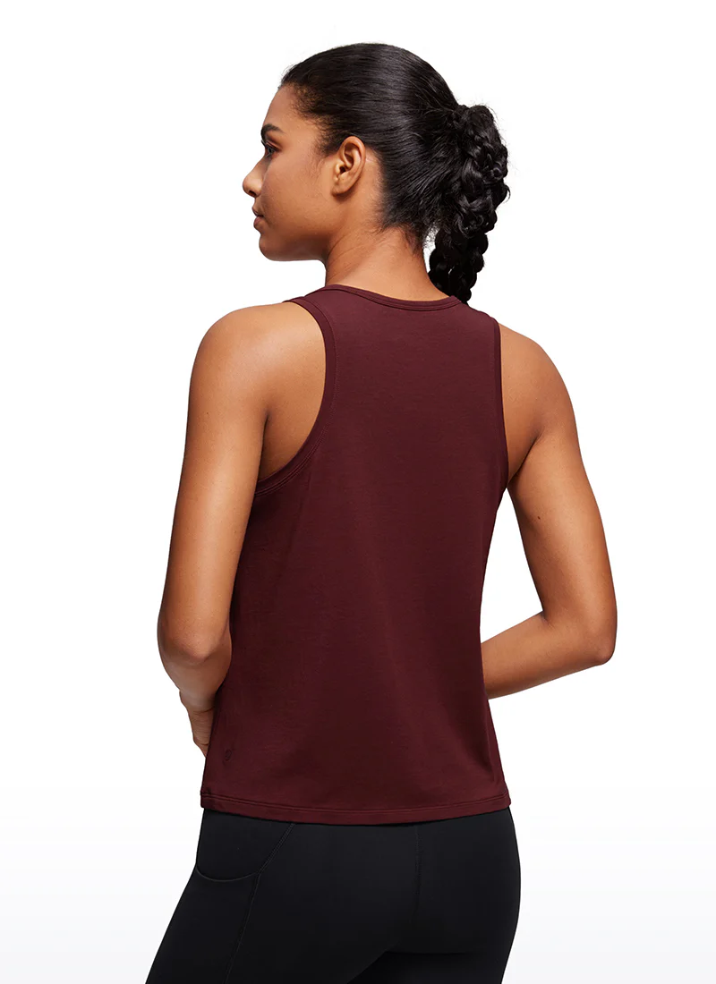 Pima Cotton Sleeveless  Scoop Neck Tank - Image 26