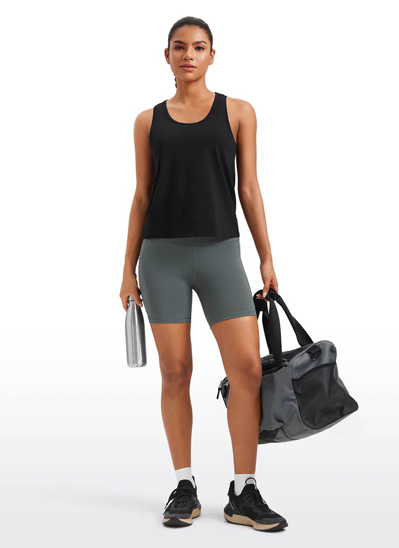 Pima Cotton Sleeveless  Scoop Neck Tank - Image 7