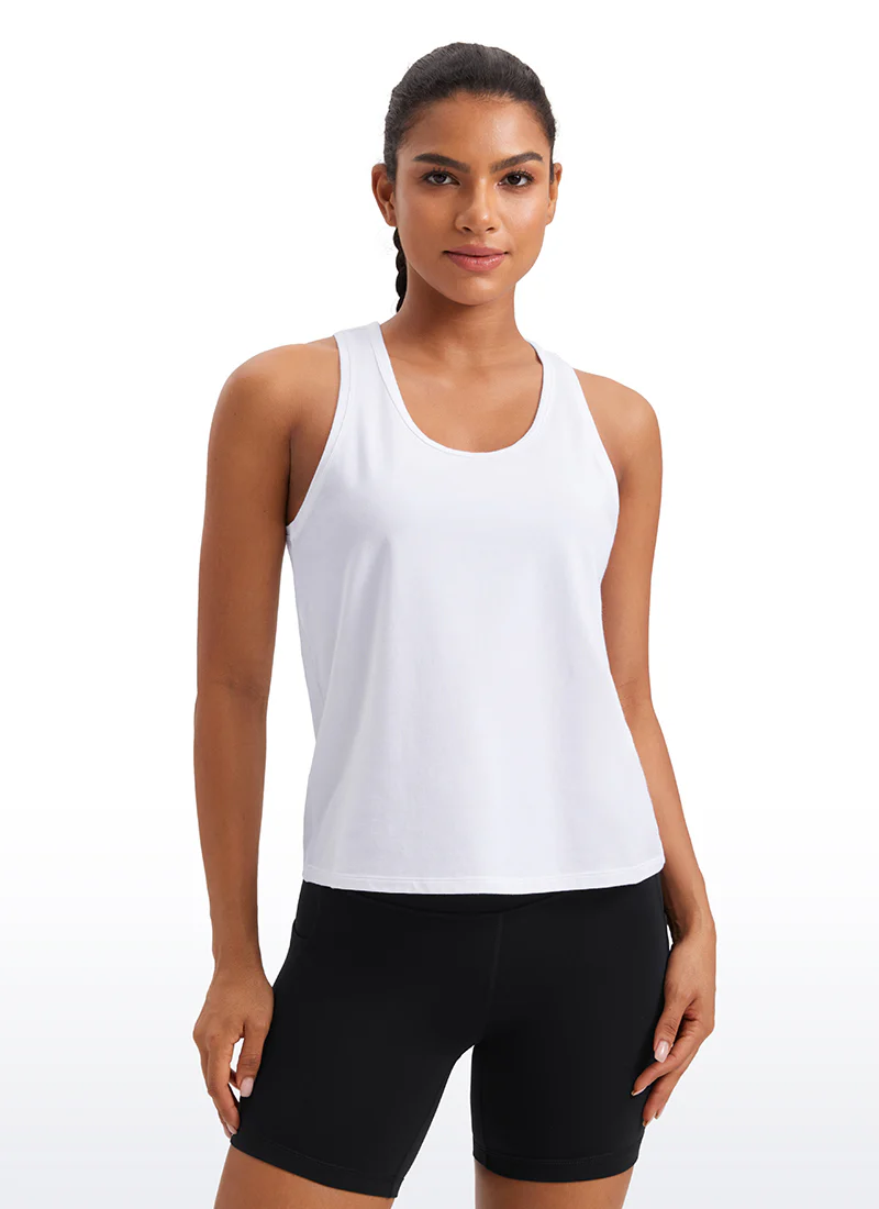 Pima Cotton Sleeveless  Scoop Neck Tank - Image 9