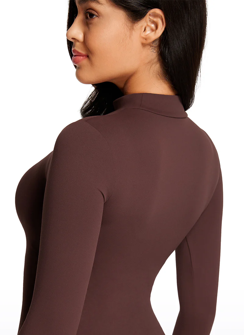 Butterluxe Mock Turtleneck Long Sleeve Bodysuits - Image 14