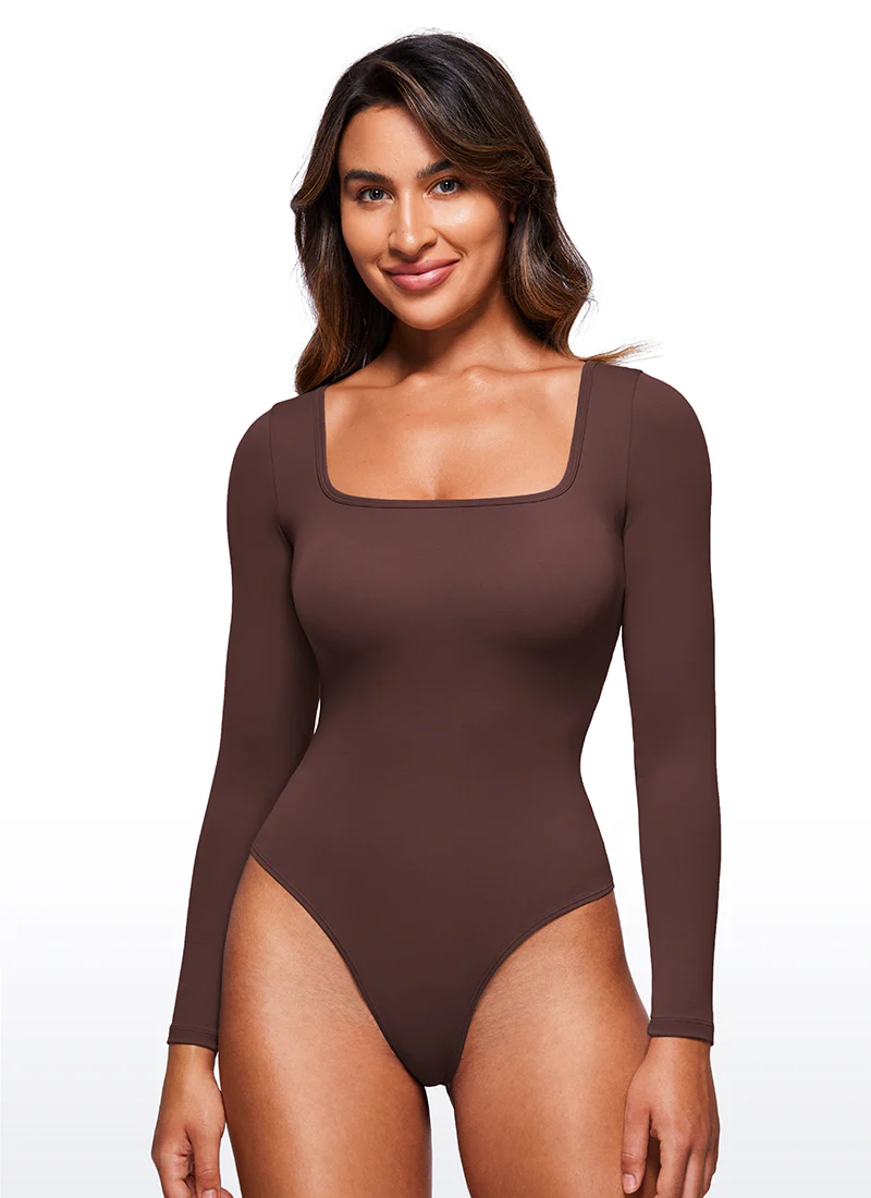 Butterluxe Square Neck Long Sleeve Bodysuits - Image 25