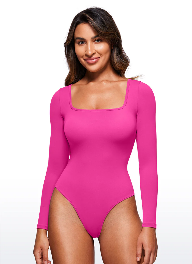 Butterluxe Square Neck Long Sleeve Bodysuits - Image 30