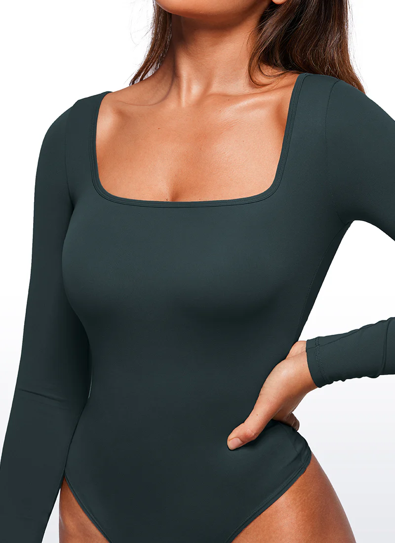 Butterluxe Square Neck Long Sleeve Bodysuits - Image 4