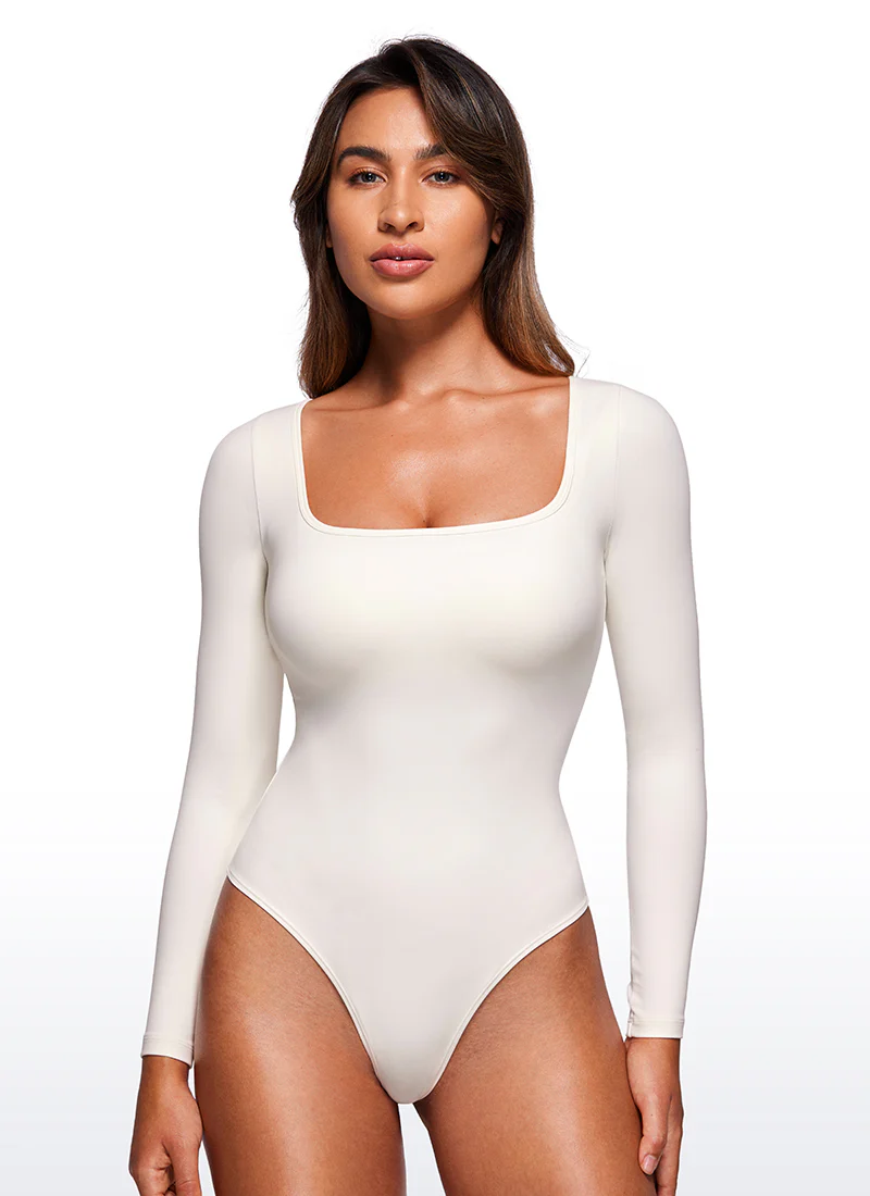Butterluxe Square Neck Long Sleeve Bodysuits - Image 6