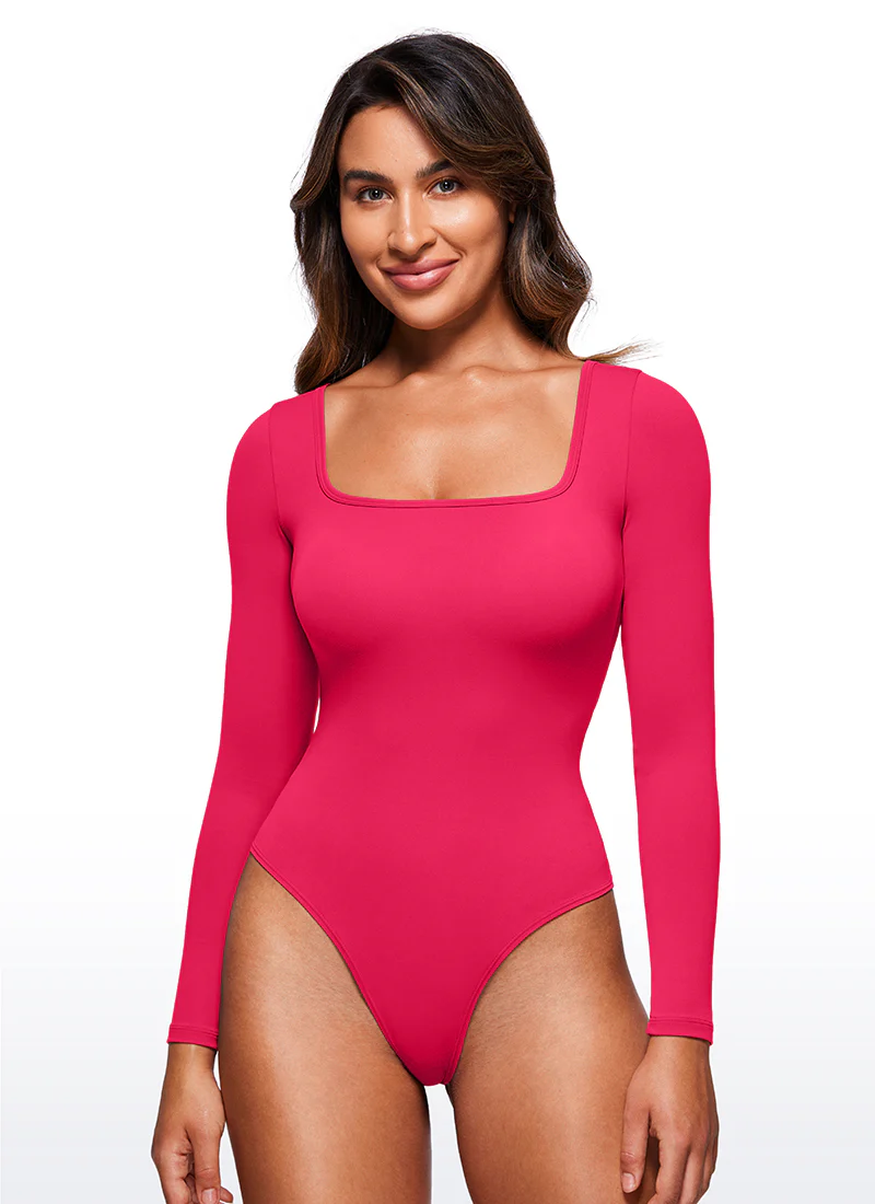 Butterluxe Square Neck Long Sleeve Bodysuits - Image 20