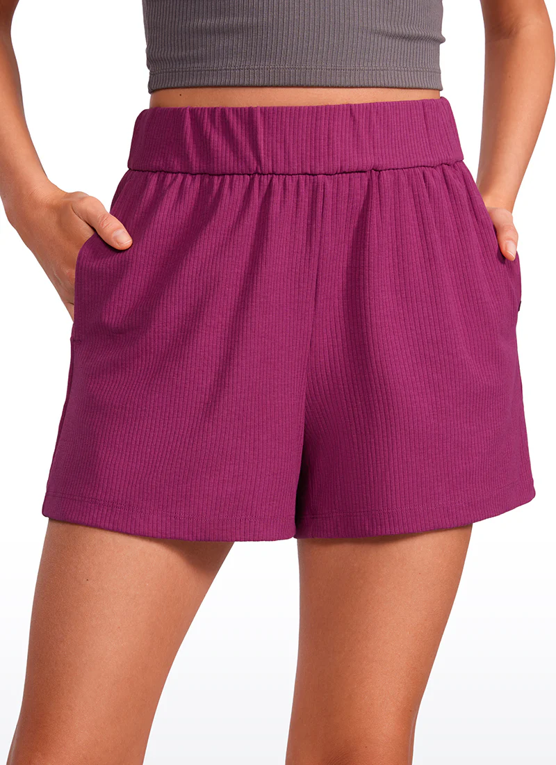 Ribbed High Rise Sweat Shorts 3'' - Image 9