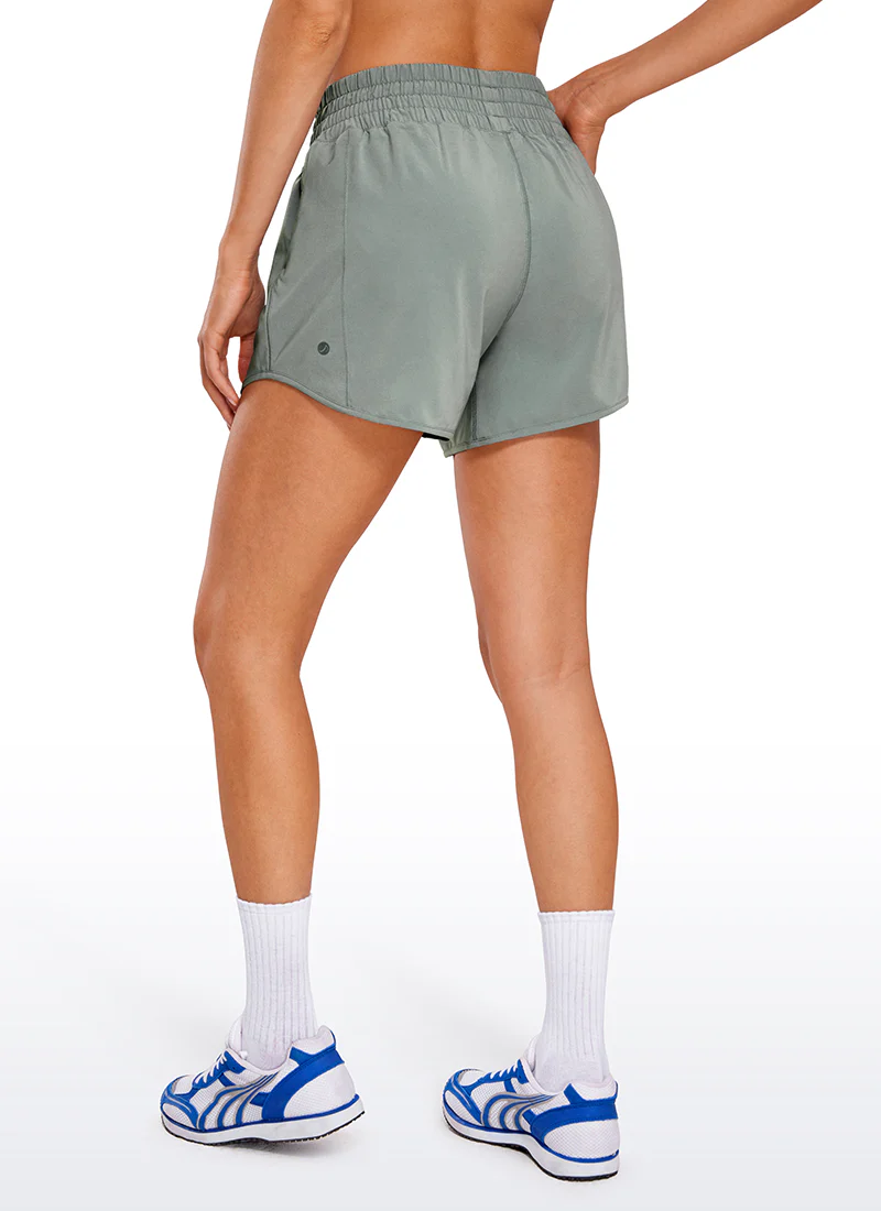 Feathery-Fit Soft High Rise Mesh Liner Shorts with Zip Pockets 4'' - Image 14