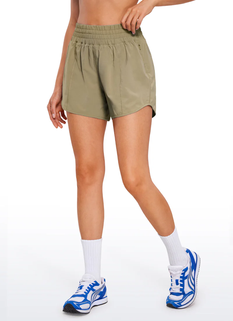Feathery-Fit Soft High Rise Mesh Liner Shorts with Zip Pockets 4'' - Image 17