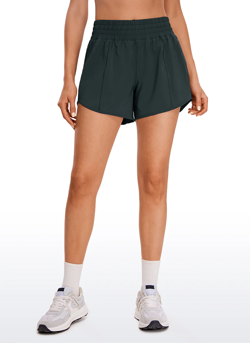 Feathery-Fit Soft High Rise Mesh Liner Shorts with Zip Pockets 4'' - Image 22