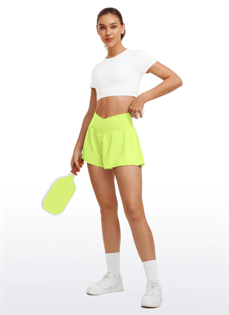 Feathery-Fit Soft 2 in 1 Flowy High Rise Shorts - Image 26