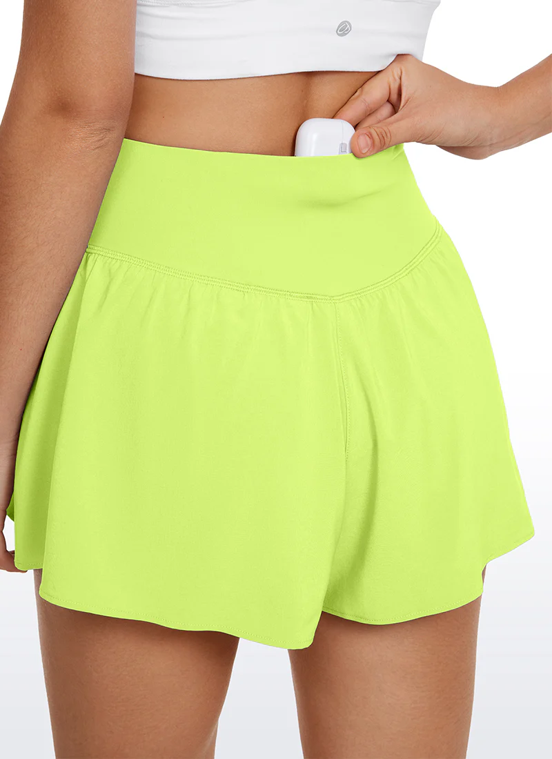 Feathery-Fit Soft 2 in 1 Flowy High Rise Shorts - Image 28
