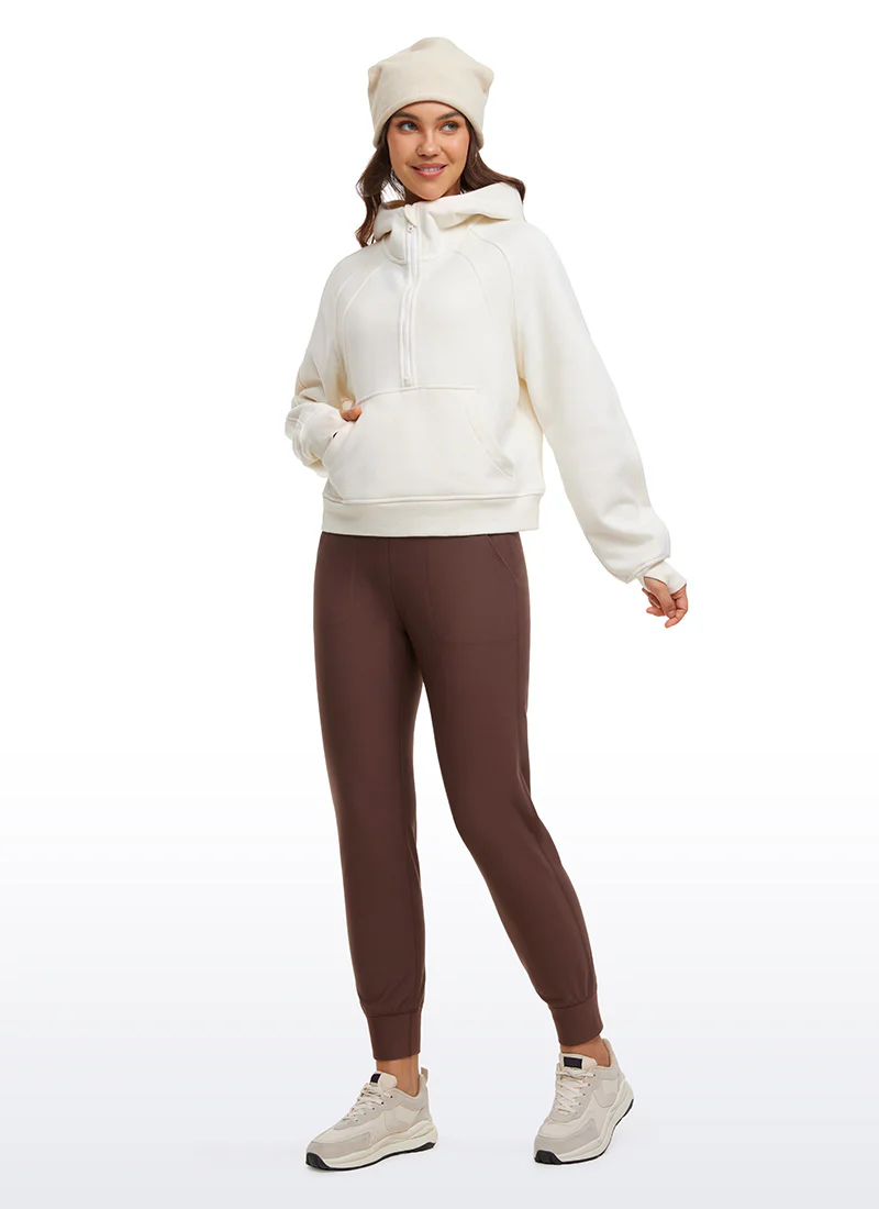 Fleece Lined Soft Workout Joggers with Pockets 27.5" - Image 31