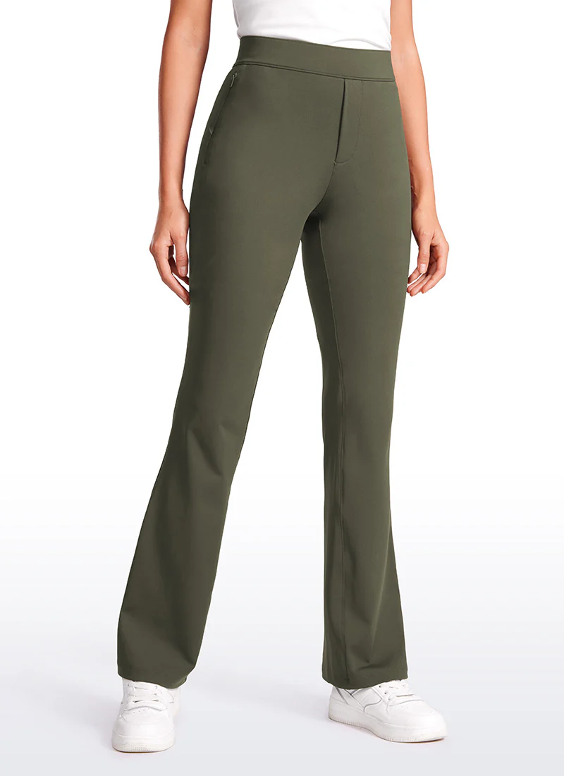 Stretch Flared Pants with Zip Pockets 31" - Image 9