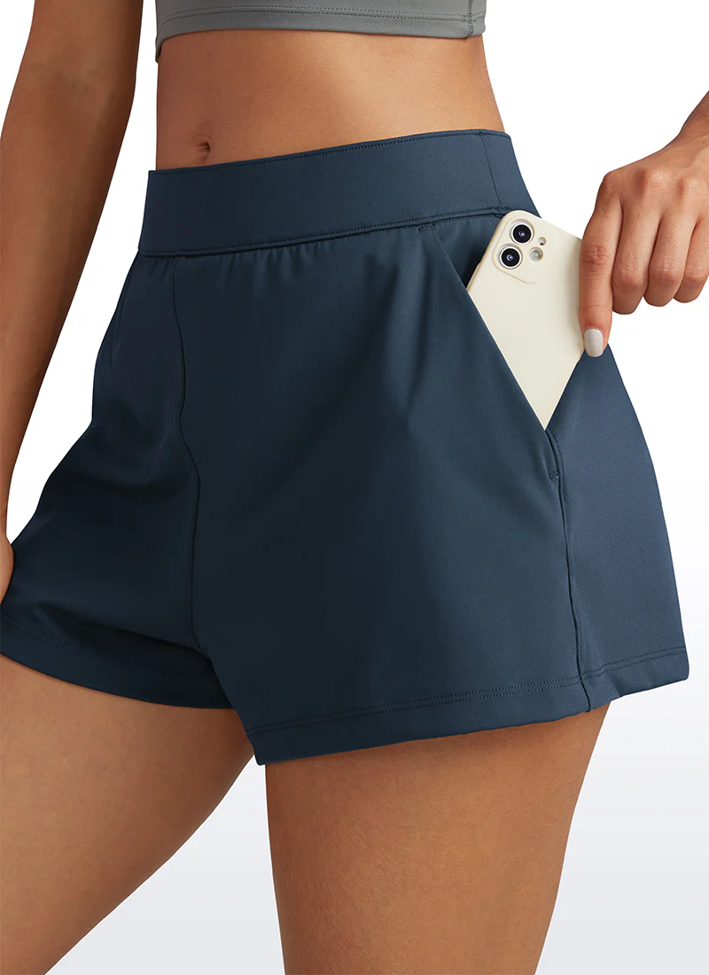 Stretch High-Rise Shorts with Pockets 2.5" - Image 33