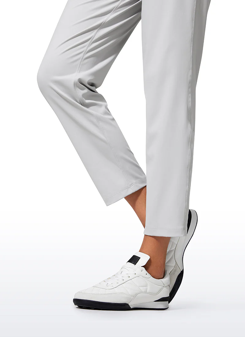 Stretch Drawstring High Waist 7/8 Pants with Pockets 27'' - Image 24