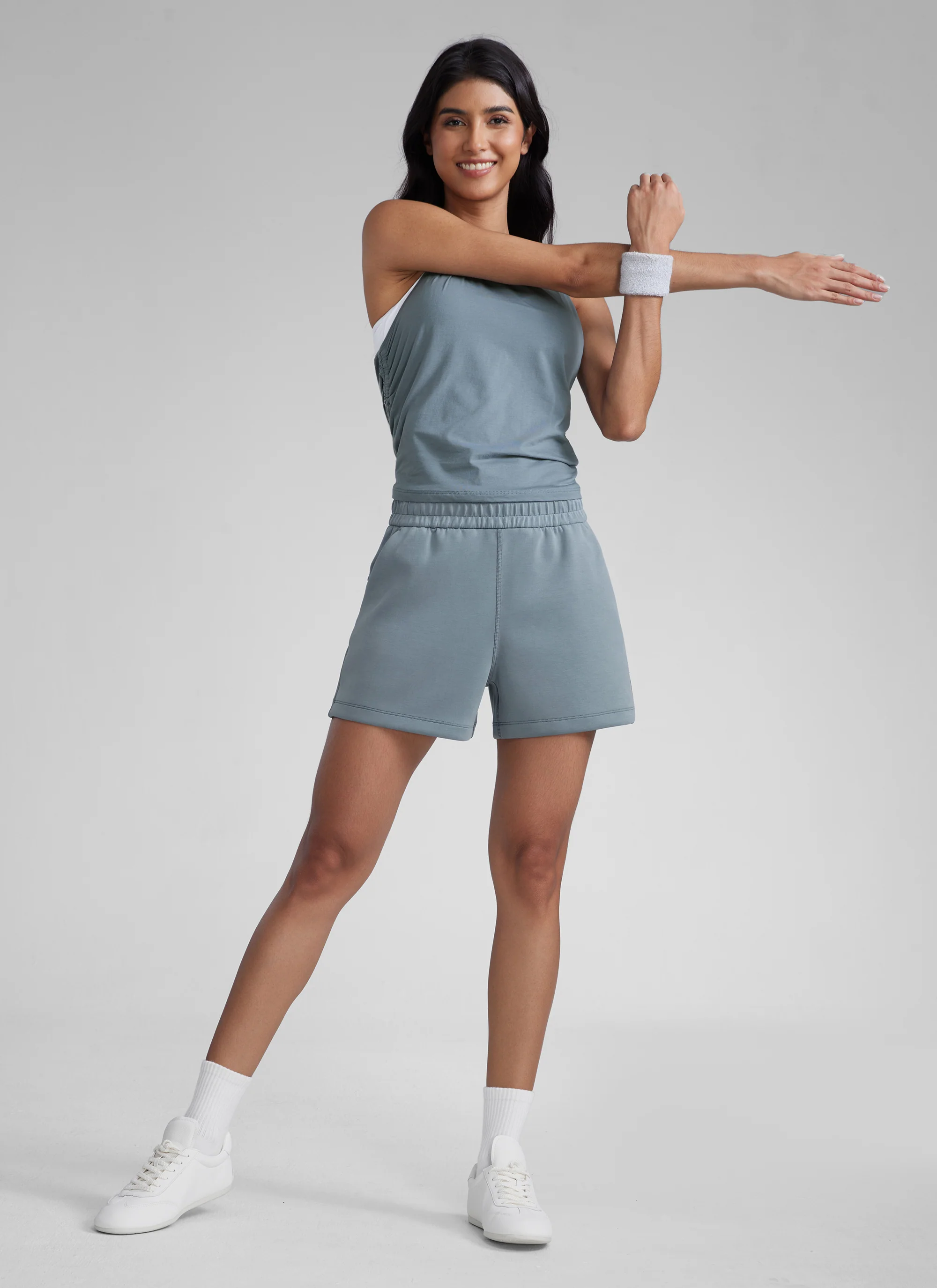 SoftAura Drawstring Pocket Sweat Shorts 4” - Image 35