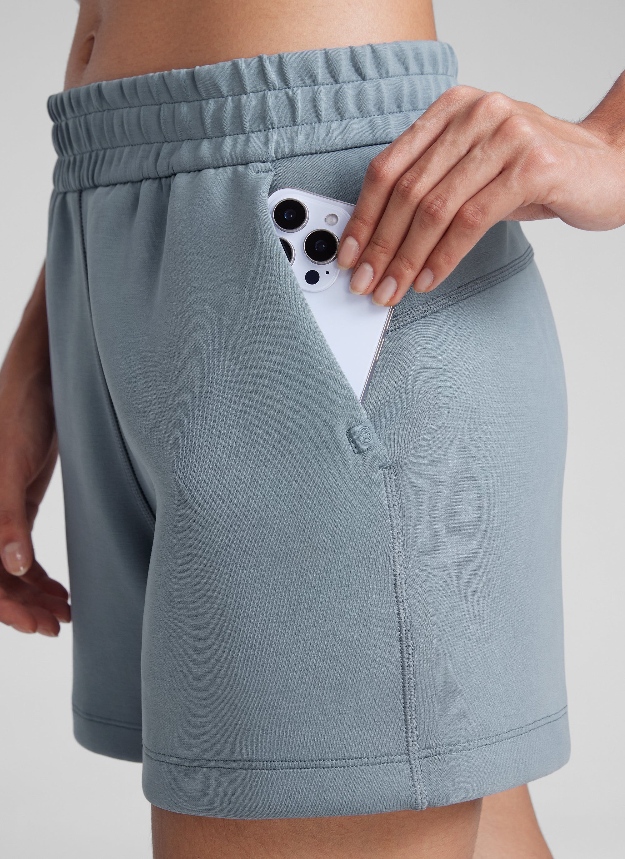 SoftAura Drawstring Pocket Sweat Shorts 4” - Image 36
